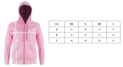 MASTERS BW-PINK pink women's zip-up hooded sweatshirt