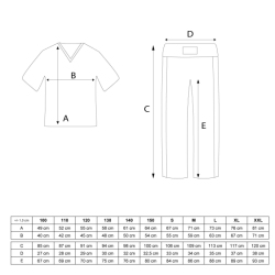 TOP TEN ‘GRAFIC’ kickboxing outfit, white and black, XS (150 cm)