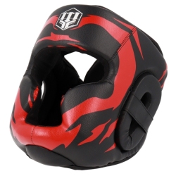 Boxing helmet MASTERS KSS-FIGHT-GEAR black and red
