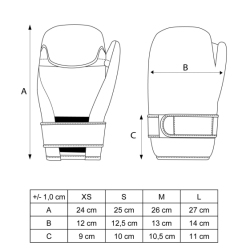 Open gloves ROTT-URBAN ARTS black -red (WAKO APPROVED new)