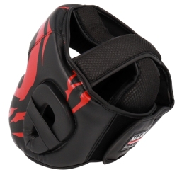 Boxing helmet MASTERS KSS-FIGHT-GEAR black and red