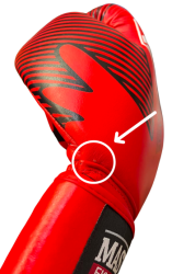 (W) Rękawice bokserskie skórzane MASTERS RBT-RED 14 oz