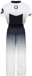 TOP TEN ‘GRAFIC’ kickboxing outfit, white and black, XS (150 cm)