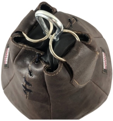 Leather boxing pear CLASSIC GRS-CLASSIC 45 cm x 40 cm full NO1 chocolate