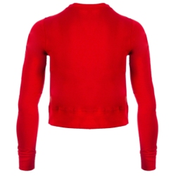 MASTERS BS-CROP women's long sleeve blouse red