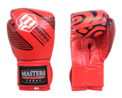 (W) Rękawice bokserskie skórzane MASTERS RBT-RED 12 oz