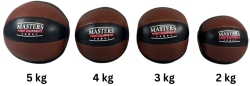 Piłka lekarska skóra naturalna MASTERS PL-NATURAL 4 kg