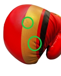 (W) Rękawice otwarte ROSM-MASTERS (WAKO APPROVED) czerwone M