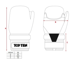 Rękawice otwarte Taekwon-do ITF ROTT-KIDS