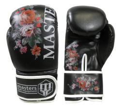 (W) Rękawice bokserskie MASTERS RPU-FLOWER 10 oz czarne