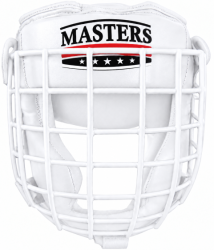 Kask bokserski z kratką KSS-4BPK biały