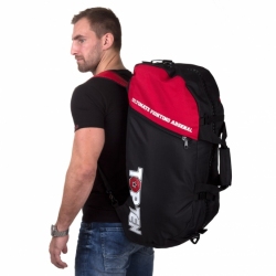 Torba sportowa TOP TEN z funkcją plecaka 70 x 35 cm TOR-P2 MMA czarno-czerwona