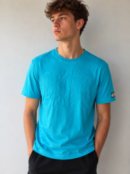 T-shirt męski LEONE LSM924/S16 turkusowy 