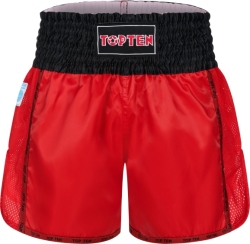 Krótkie spodenki do kickboxingu TOP TEN KicksOff czarne (WAKO APPROVED)