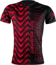 Rashguard z krótkim rękawem MASTERS PULSE RSG-P czarno-czerwony