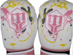 (W) Rękawice bokserskie MJE - RPU-ART-PINK POFARBOWANE