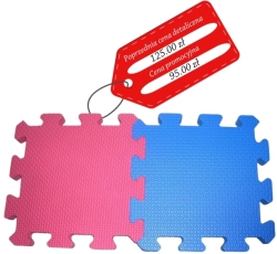 Mata puzzle MASTERS 100 cm x 100 cm x 2 cm czerwono-niebieska (80 kg/m3)