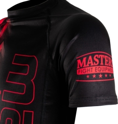 Rashguard z krótkim rękawem MASTERS PULSE RSG-P czarno-czerwony