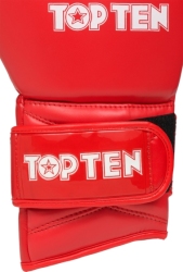 Rękawice bokserskie TOP TEN RTT-GT 10 oz czerwone (WAKO APPROVED)