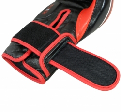Rękawice bokserskie RBT-LF 14 oz czarno-czerwone Rękawice bokserskie RBT-LF 14 oz czarno-czerwone